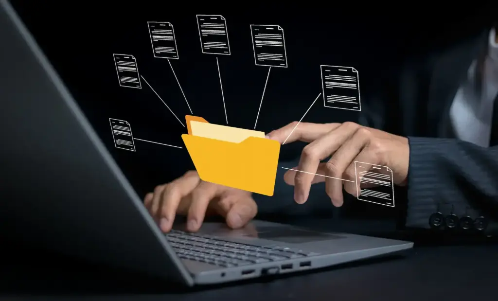 Files moving to a laptop during a migration